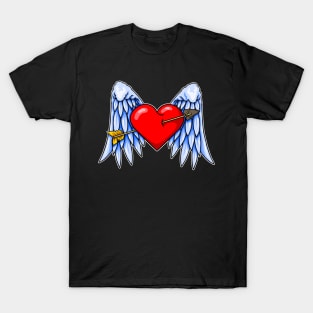 Heart with Wings Tattoo T-Shirt